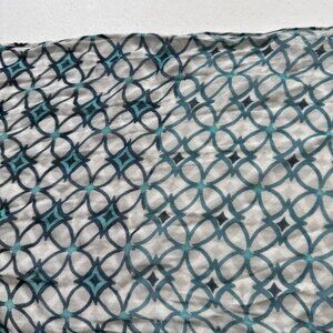 NWT‎ Talbots 100% Viscose Rectangular Rectangle Scarf Blue Fringe Edges 27”x70”